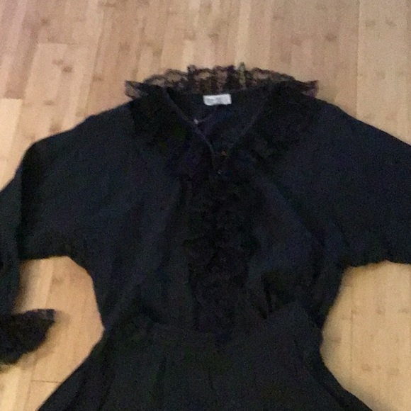 Vintage Two piece designer cotton Victorian style 1980s set - Picture 13 of 13